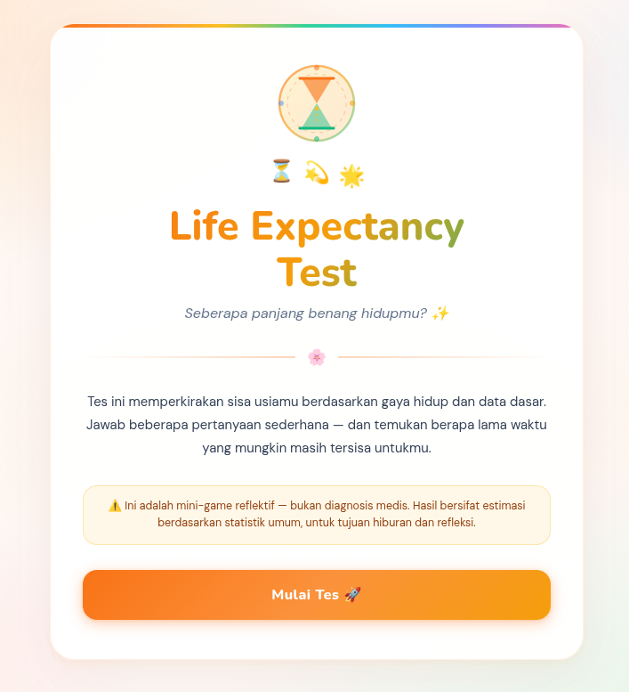 Life Expectancy Test